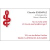 Cartes de rendez-vous Médical - Caducée Épuré Rouge & Fond Blanc