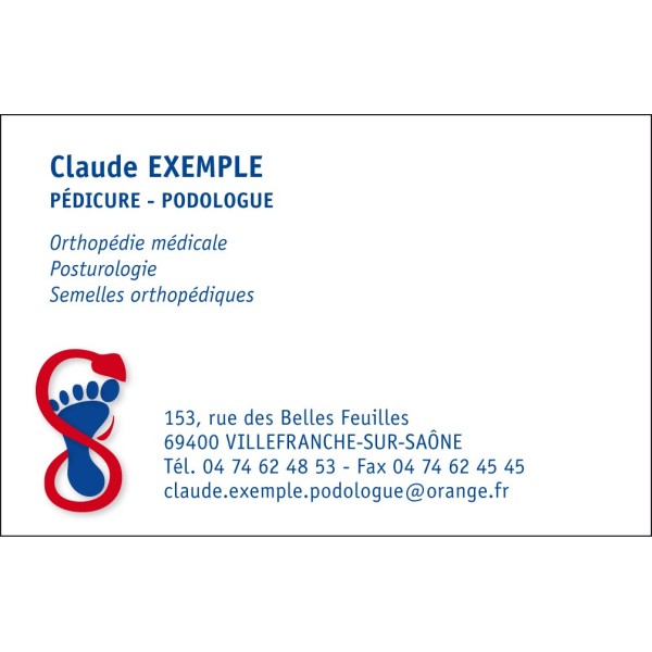 Cartes de rendez-vous Podologue 2