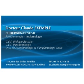 Cartes de rendez-vous Fond bleu