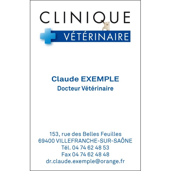 Cartes de rendez-vous Clinique Vétérinaire