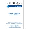 Cartes de rendez-vous Clinique Vétérinaire