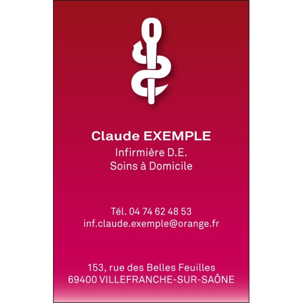 Cartes de visite Caducée