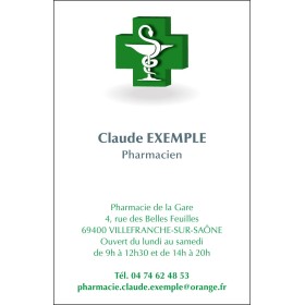 Cartes de visite Pharmacien 1