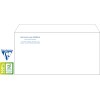Enveloppes DL 110x220 mm avec fenêtre blanc avec impression bleue et logos Santé (Clairefontaine) sur le côté, destinées à un ca