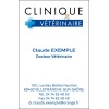 Cartes de visite Clinique Vétérinaire