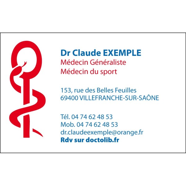 Cartes de visite Médecin Généraliste