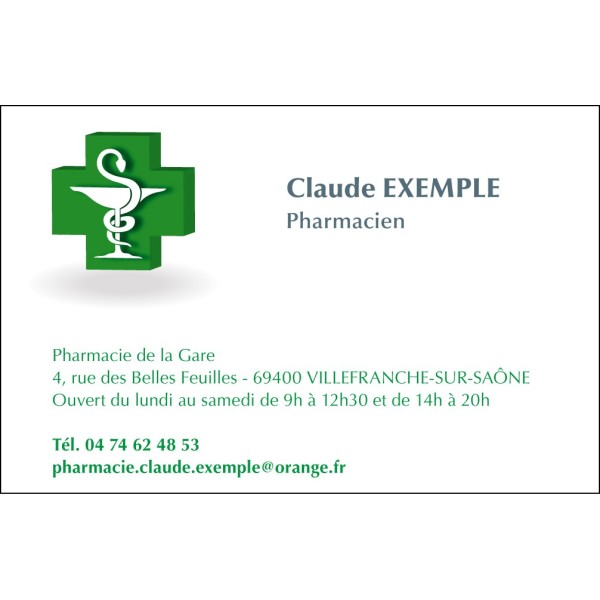 Cartes de visite Pharmacie