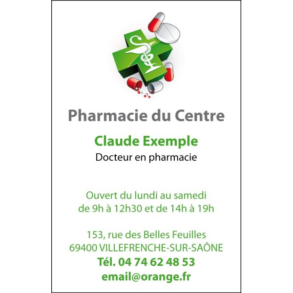 Cartes de visite Pharmacie