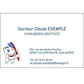 Dentiste - Image Brosse à dents - 85 x 55 mm