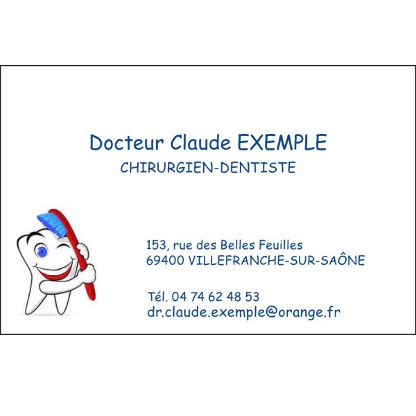 Dentiste - Image Brosse à dents - 85 x 55 mm