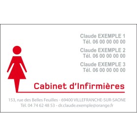 Silhouette Cabinet d'Infirmières - 85 x 55 mm