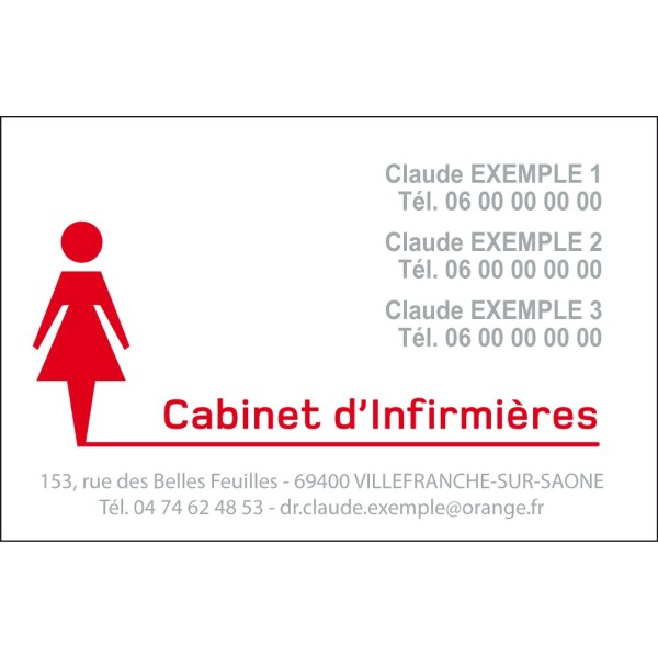 Silhouette Cabinet d'Infirmières - 85 x 55 mm
