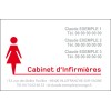 Silhouette Cabinet d'Infirmières - 85 x 55 mm