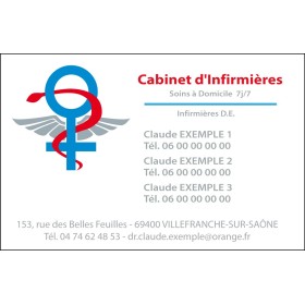 Cartes de rendez-vous Infirmière