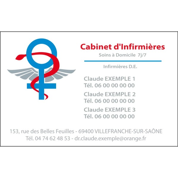 Cabinet d'Infirmières Multi-noms - 85 x 55 mm