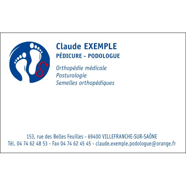 Cartes de visite Podologue - Pédicure
