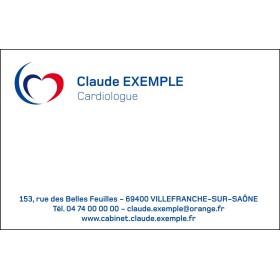 Cartes de visite cardiologue