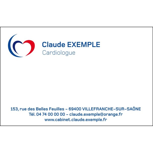 Cartes de visite cardiologue