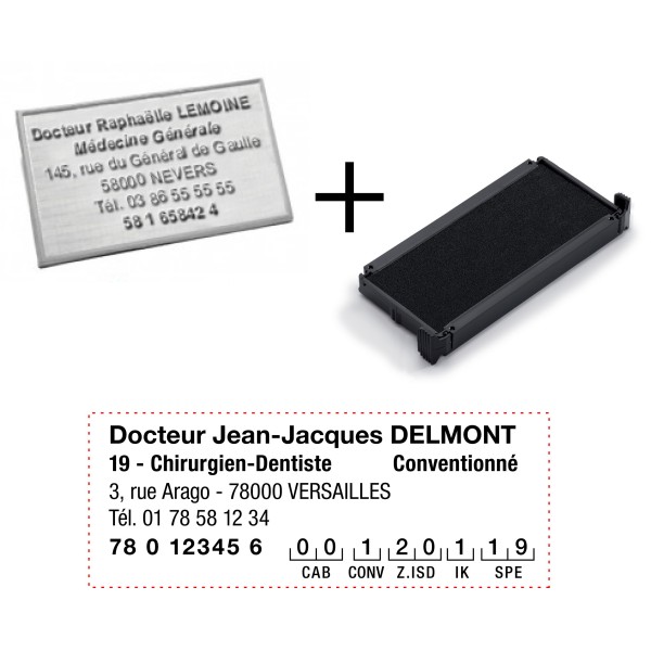 Empreinte pour tampon Trodat 4913 + une recharge d'encre