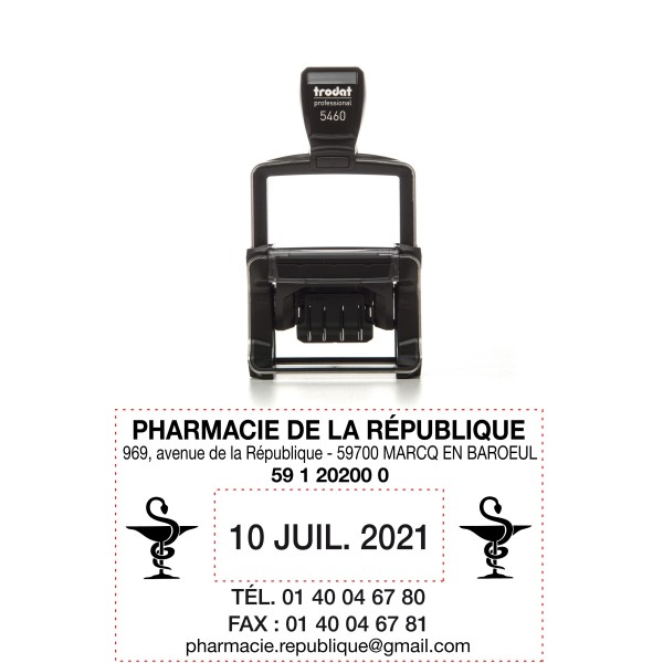 Tampon Dateur logo pharmacie 5460
