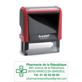 TAMPON TRODAT 4913 Caducée pharmacie + croix