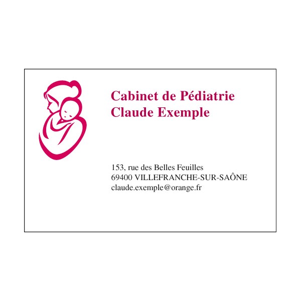 Maternité Câlin Rouge - Pédiatre & Sage-Femme - 85 x 55 mm