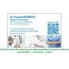 Carte de rendez-vous pour médecin généraliste avec QR code imprimé pour accès direct à Doctolib ou Maiia, format 85x54 mm.