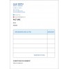 Facture médicale au format A5 Quadri pour Kiné et Podologue, avec en-tête “Claude Exemple” et coordonnées, tableau des actes et