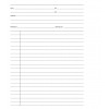 Fiche Patient Bristol 300g recto/verso: page blanche de dossier médical avec lignes et zones pour nom, tel, adresse et professio