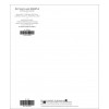 Etiquette médicale fictive imprimée sur fond blanc avec texte du médecin et code-barres, en haut et en bas à gauche. Contains no