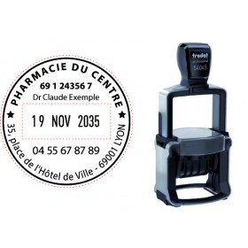 Tampon Dateur Rond pharmacie 54045 (45 mm)