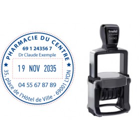 Tampon Dateur Rond pharmacie 54045 (45 mm)