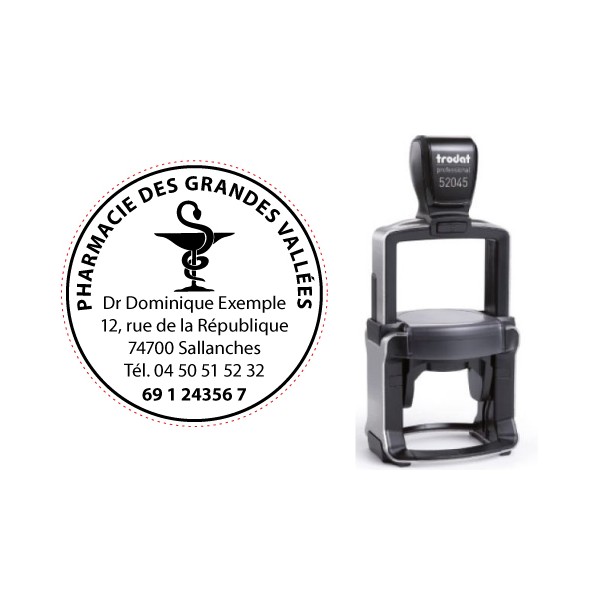 Tampon Rond pharmacie 52045 45 mm