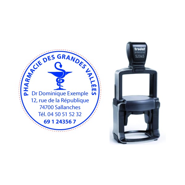 Tampon Rond pharmacie 52045 45 mm