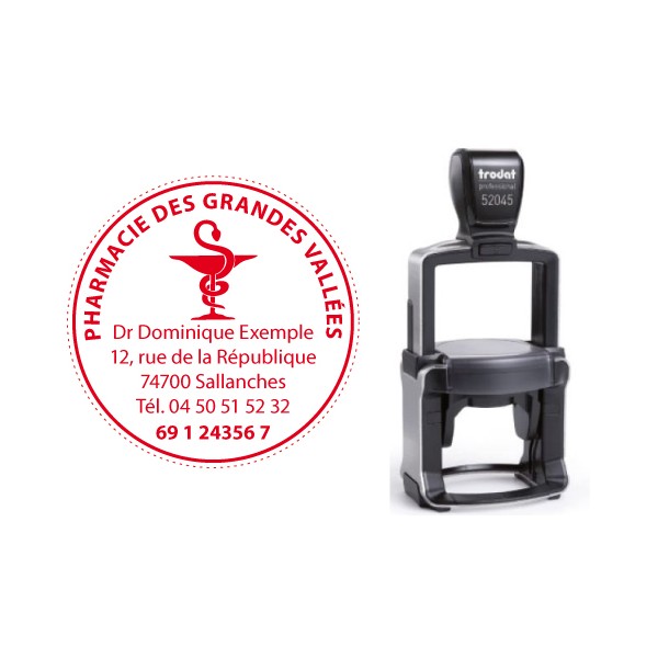 Tampon Rond pharmacie 52045 45 mm
