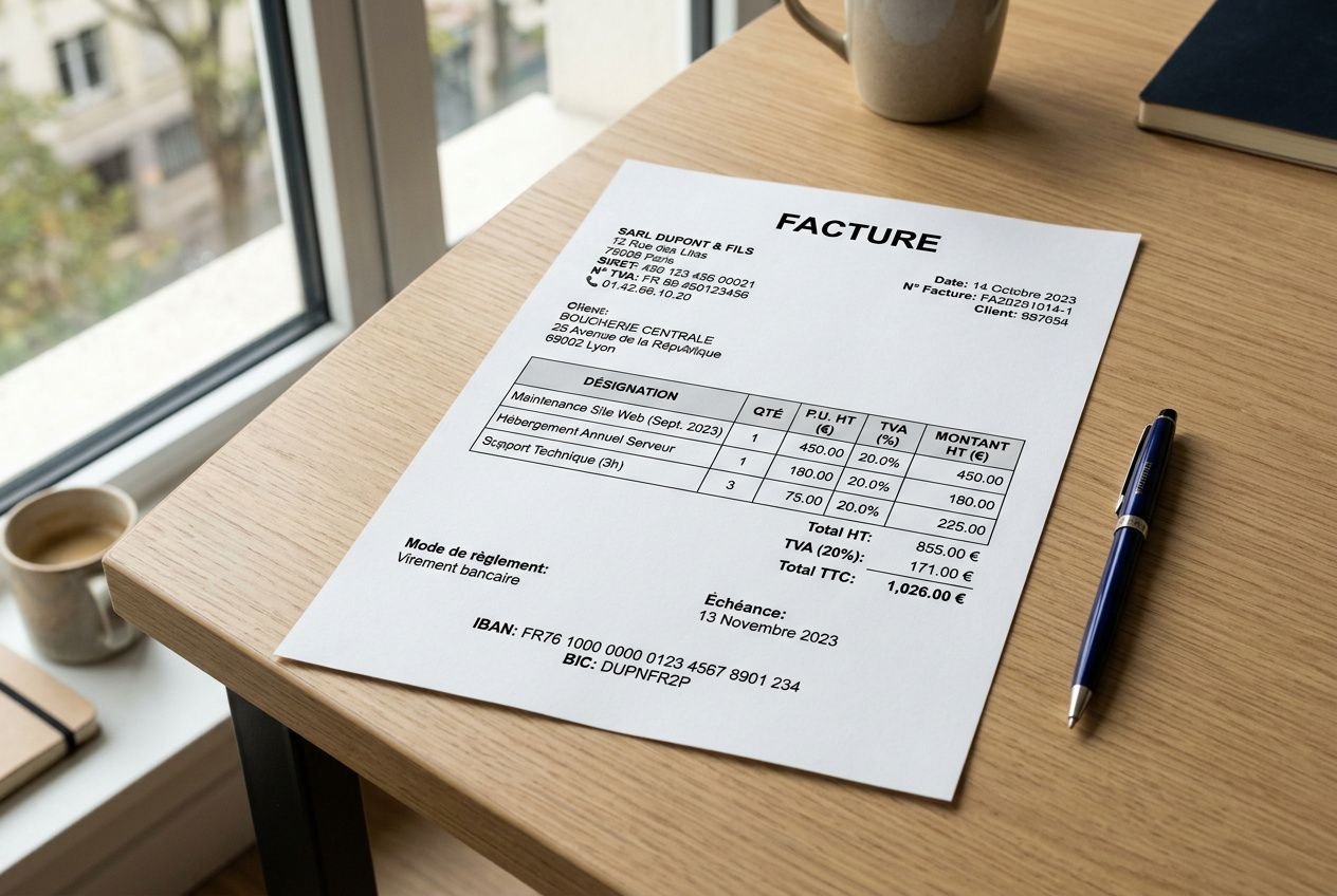 Mentions obligatoires sur une facture : liste complète 2026