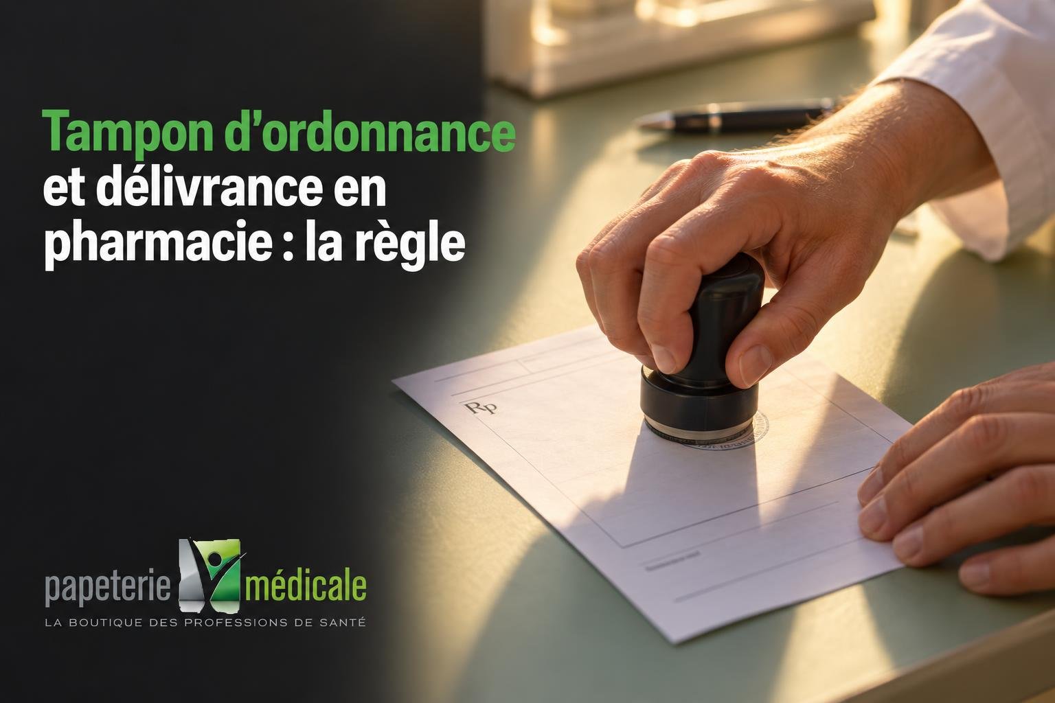 Tampon d'ordonnance et délivrance en pharmacie : la règle