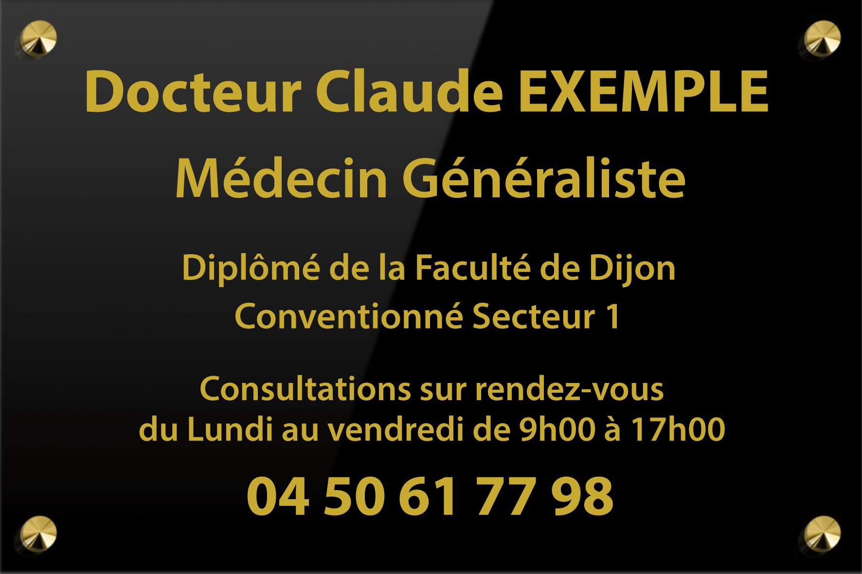 Plaque professionnelle extérieure gravée : critères de qualité