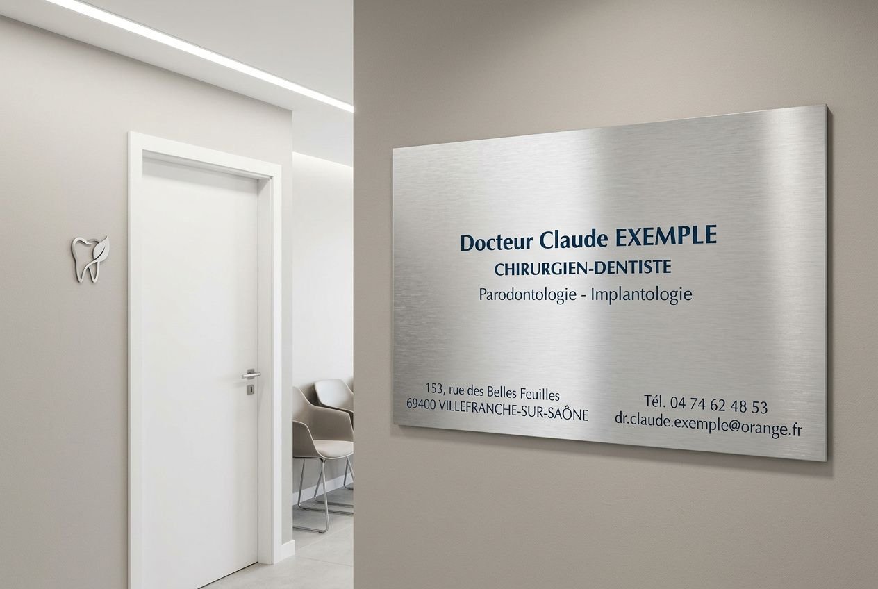 Conception et personnalisation de votre plaque professionnelle médicale
