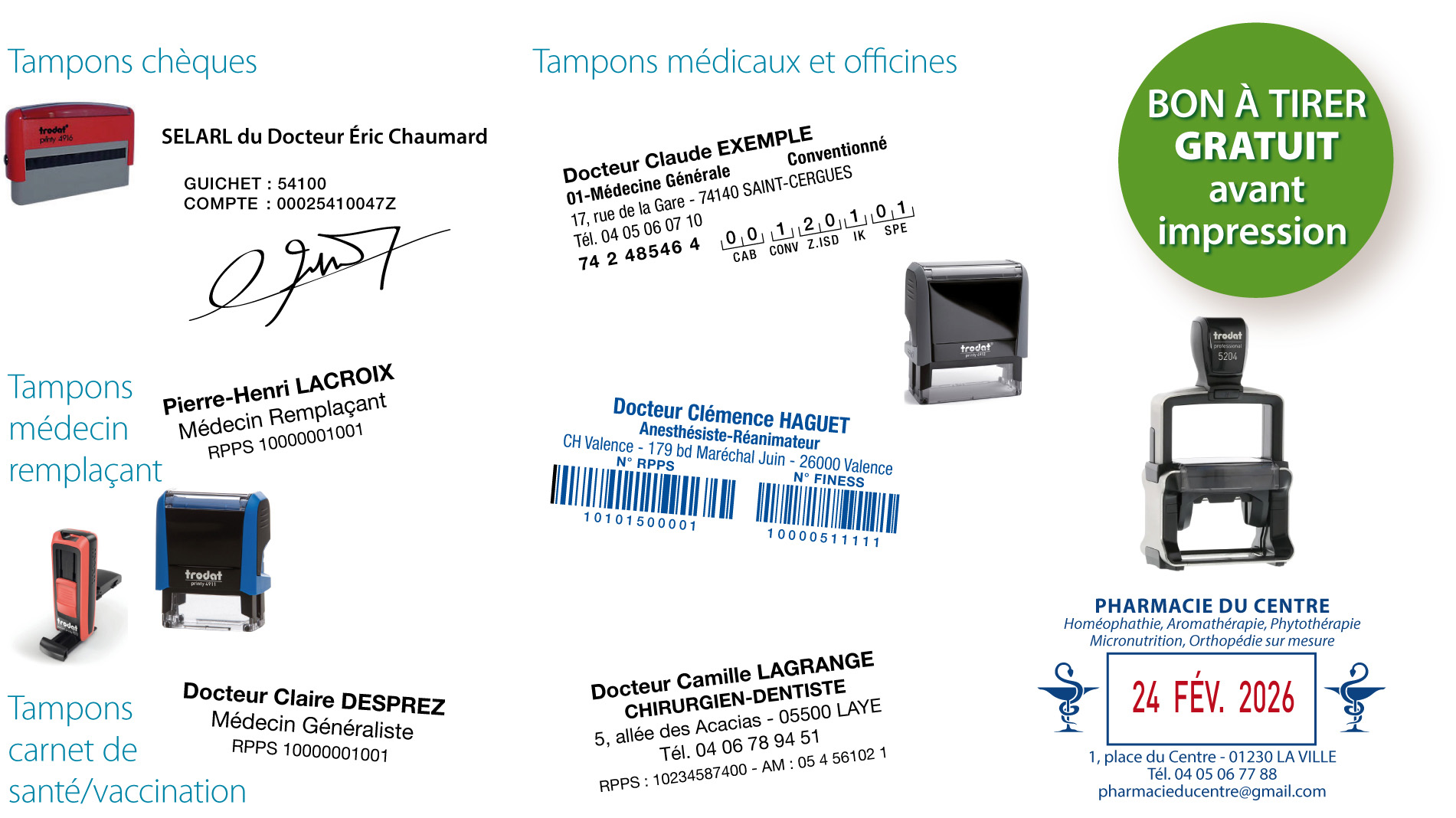 Tampons médicaux